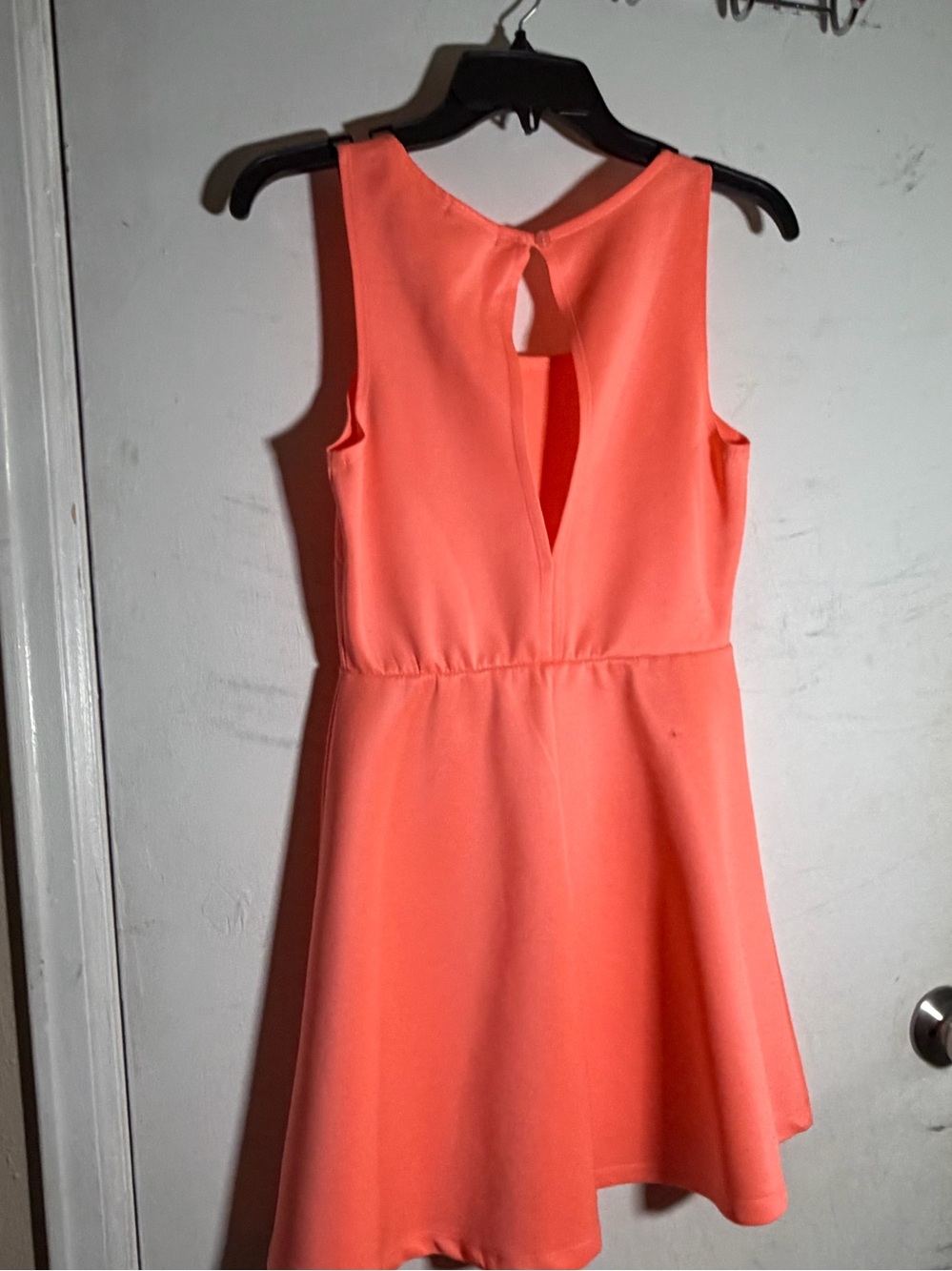 Charlotte Russe Coral Sleeveless Skater Dress